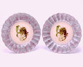 Amethyst Orchid 15" Fluted Charger -White Orchid