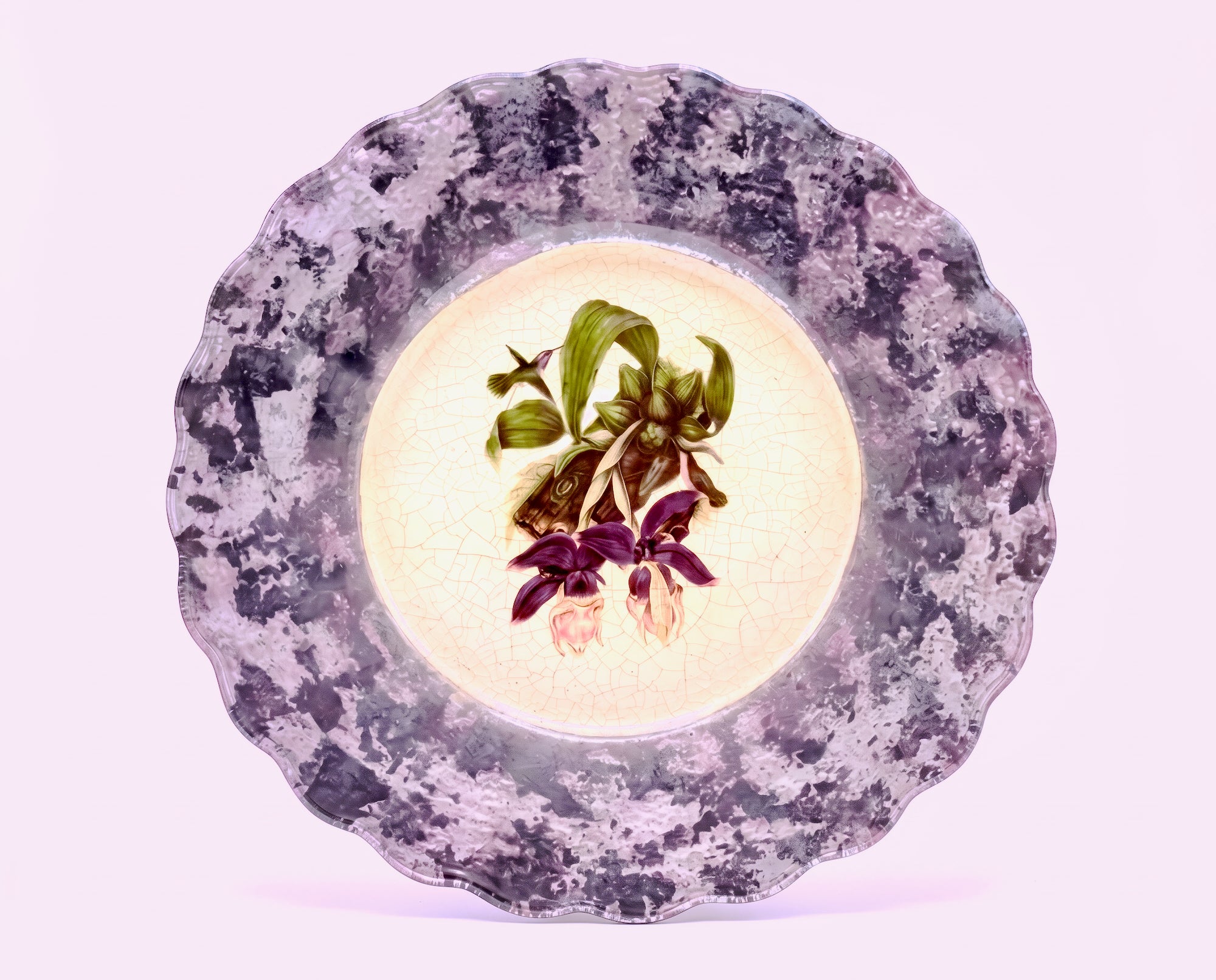 Amethyst Orchid 15" Fluted Charger