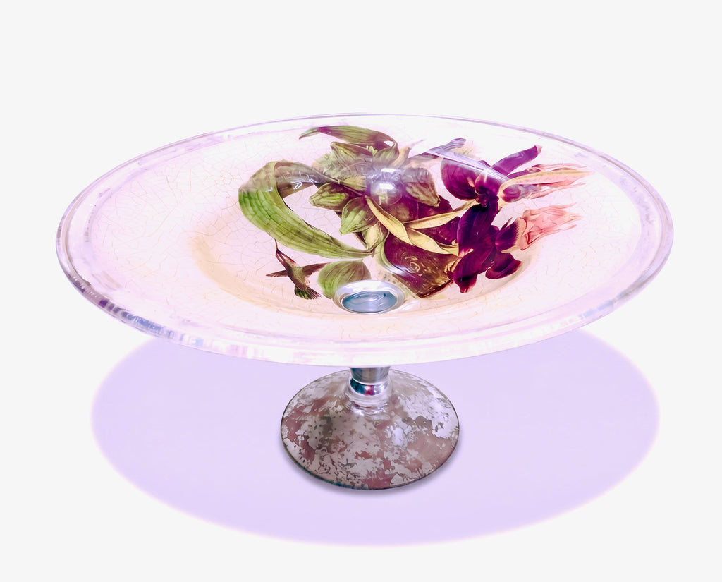 Amethyst Orchid 15” Capri Footed Bowl