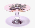 Amethyst Orchid Footed Crystal Cake Pedestal