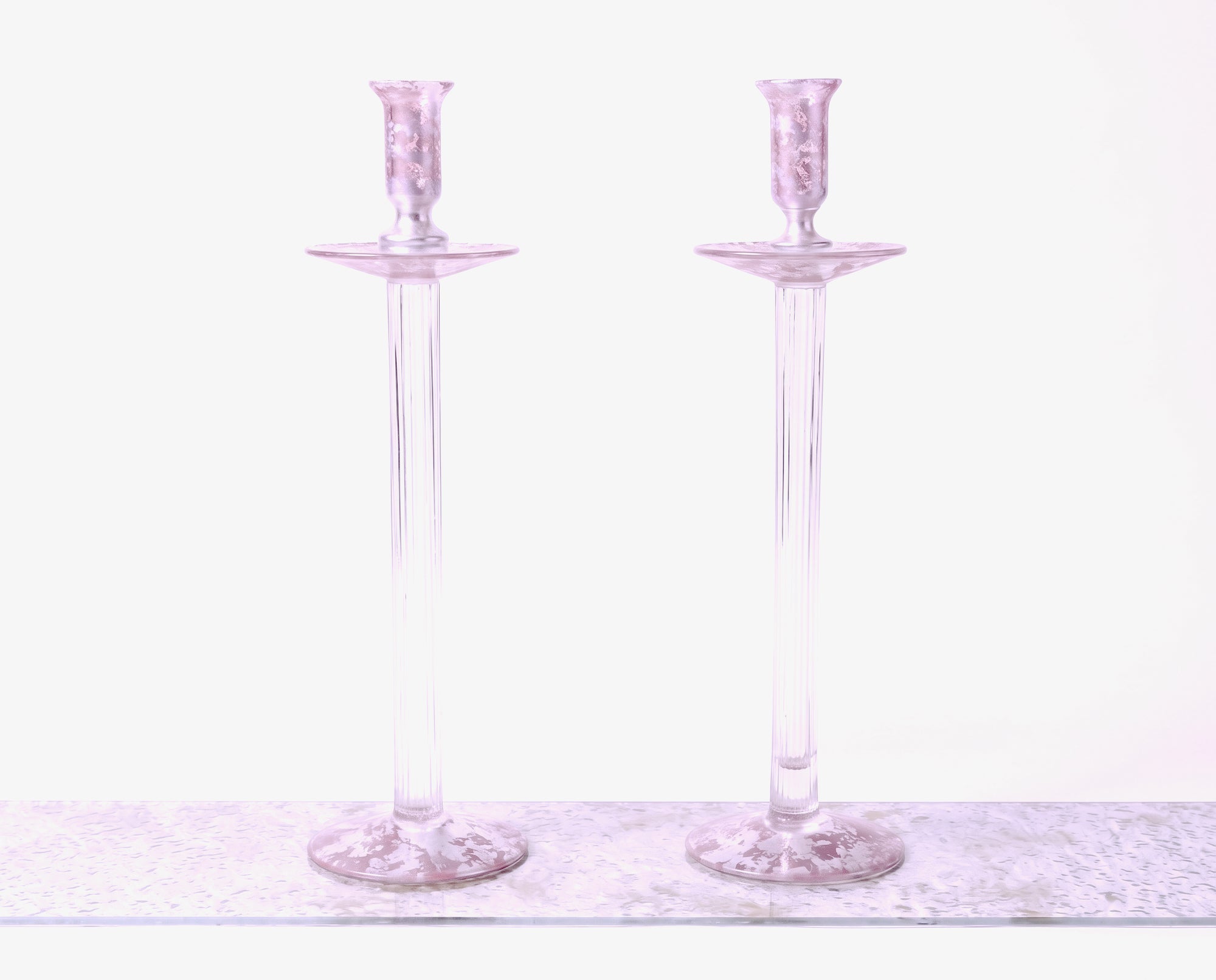 Amethyst Orchid Tall Candlestick