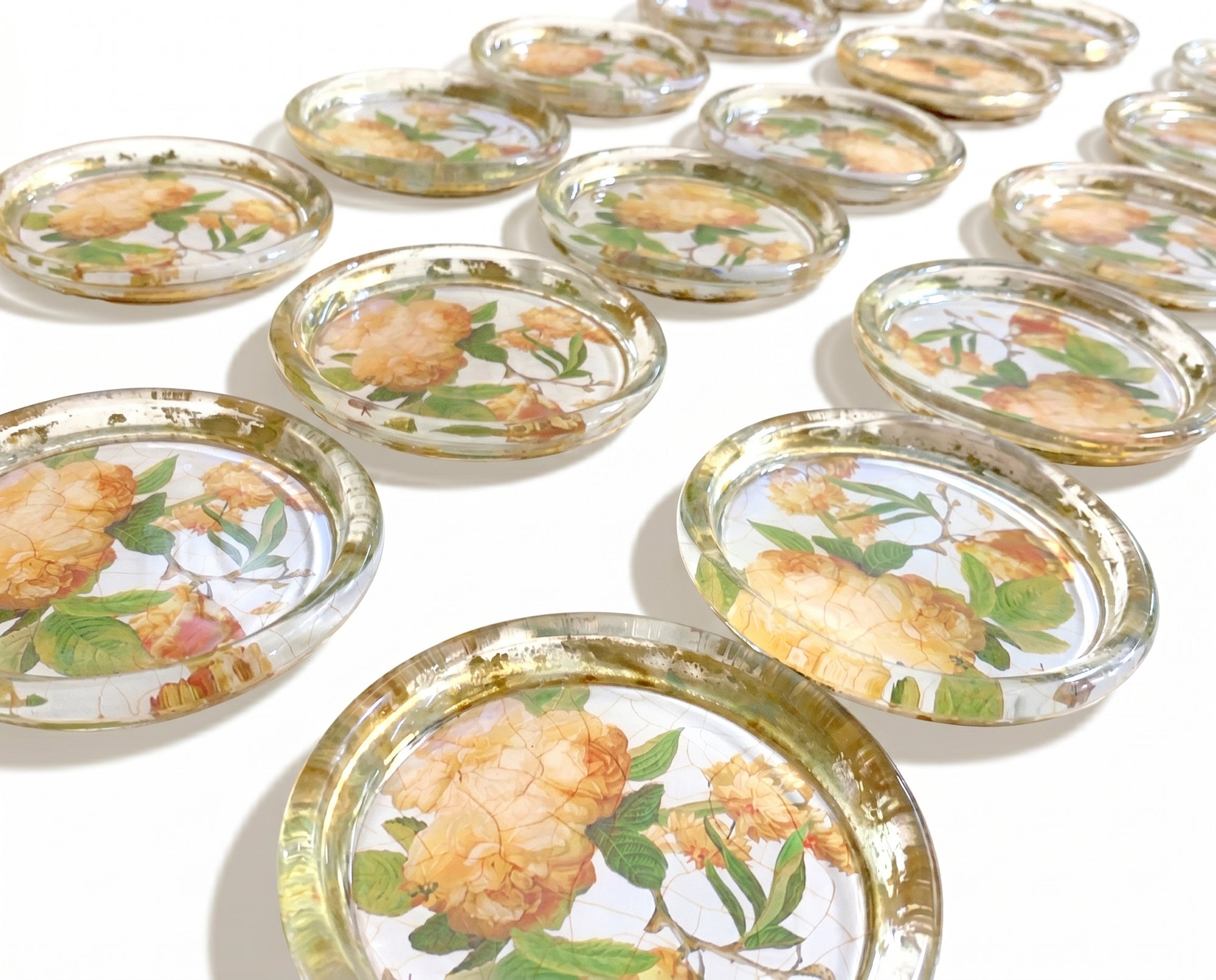 Apricot Peony Small Coaster
