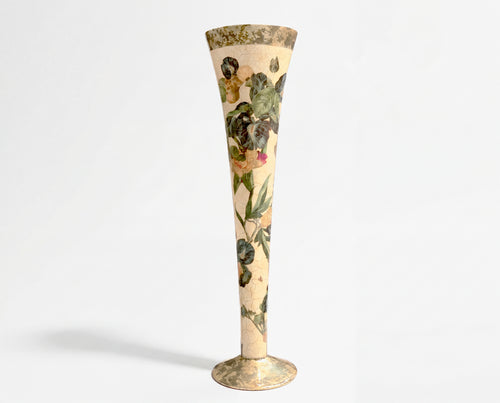 Apricot Peony / Iris 4' Floor Vase