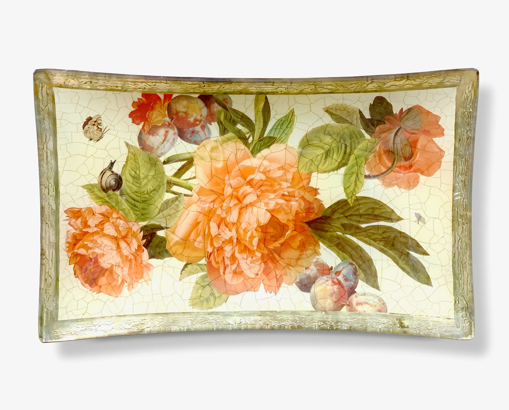 Apricot Peony Serving & Display Tray