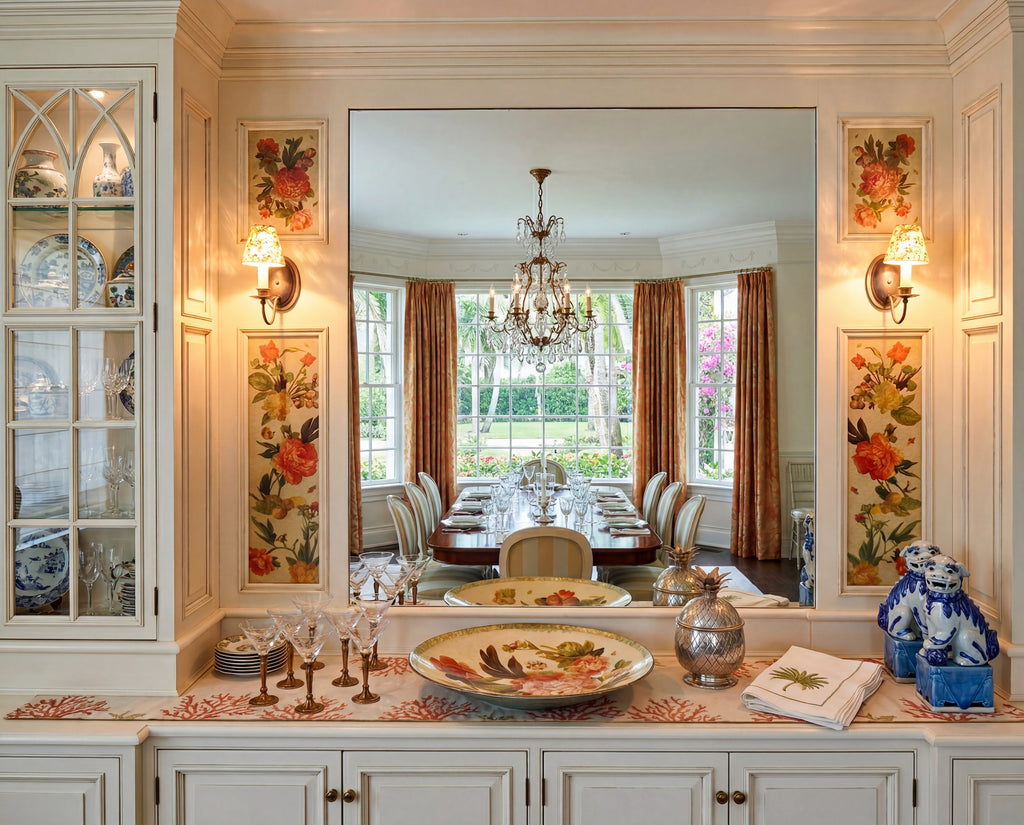 Apricot Peony Architectural Presentation Panel  21½" × 8½"