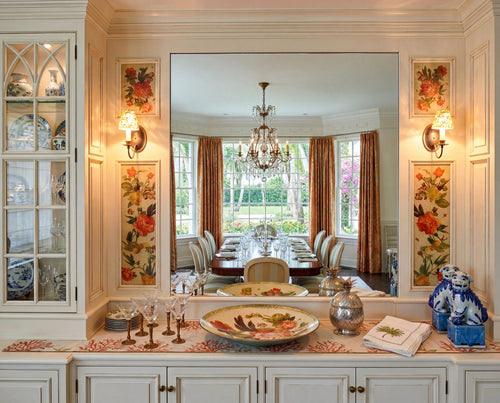 Apricot Peony Architectural Presentation Panel  21½" × 8½"