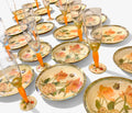 Apricot Peony 8" Colleen’s Tulip Rolled Gold Plate/Bowl