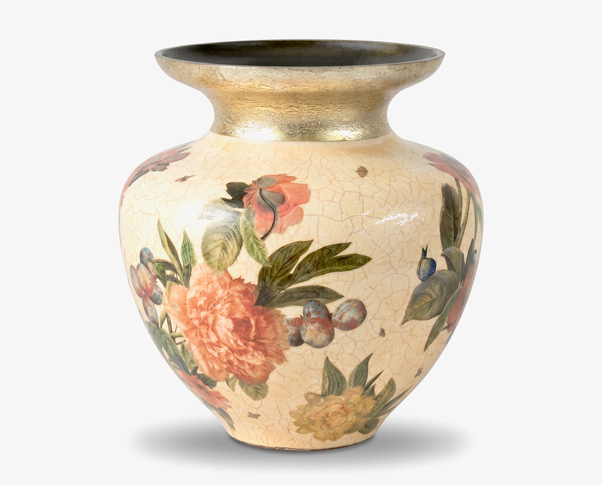 Apricot Peony Balloon 16" × 16" Vase