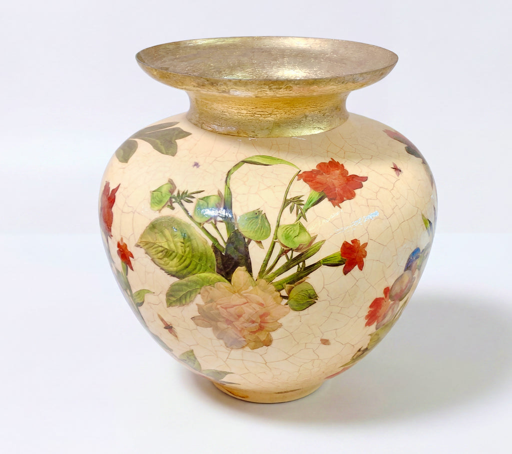 Apricot Peony Balloon 16" × 16" Vase