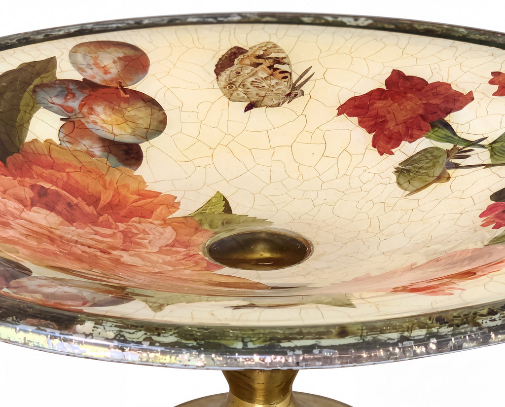 Apricot Peony Capri 16" Footed Centerpiece Bowl