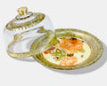 Apricot Peony Covered Fromage Server