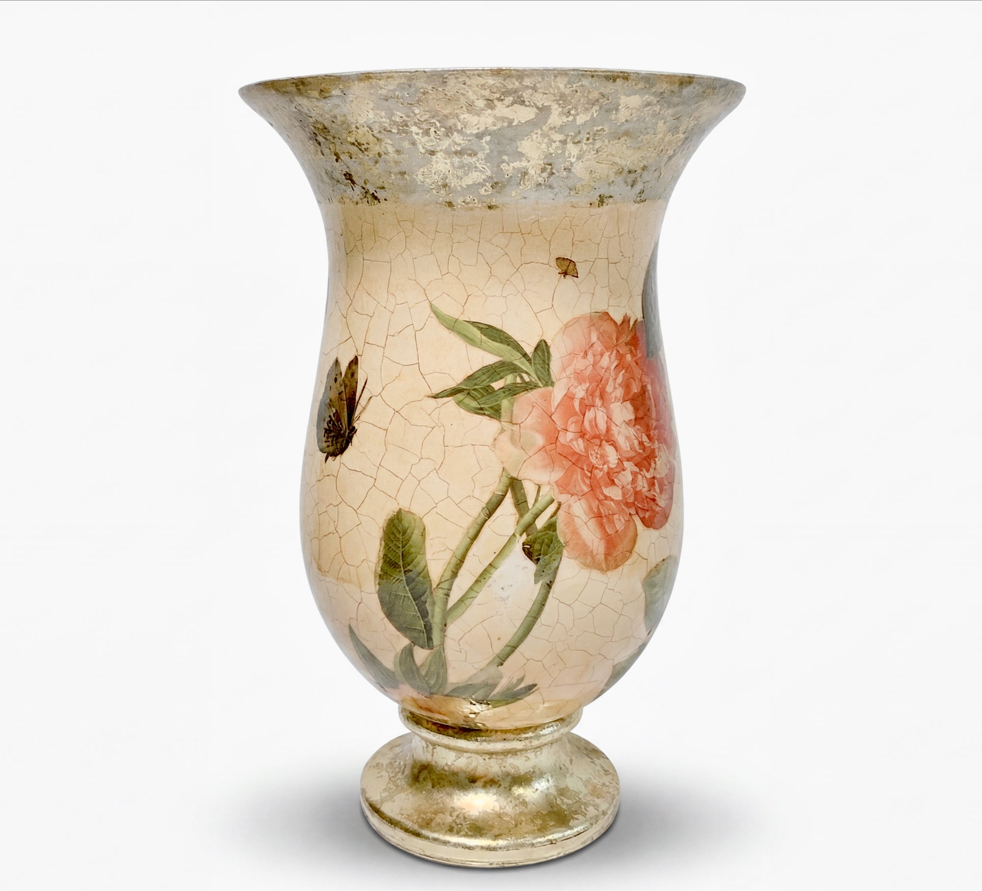 Apricot Peony Grand Magnum Champagne Chiller / Vase / Centerpiece