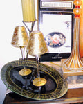 Black & Gold 20" × 12" Signature Oval Serving Platter