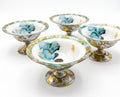 Blue Iris Jeweled Footed Coupes — The Only Four