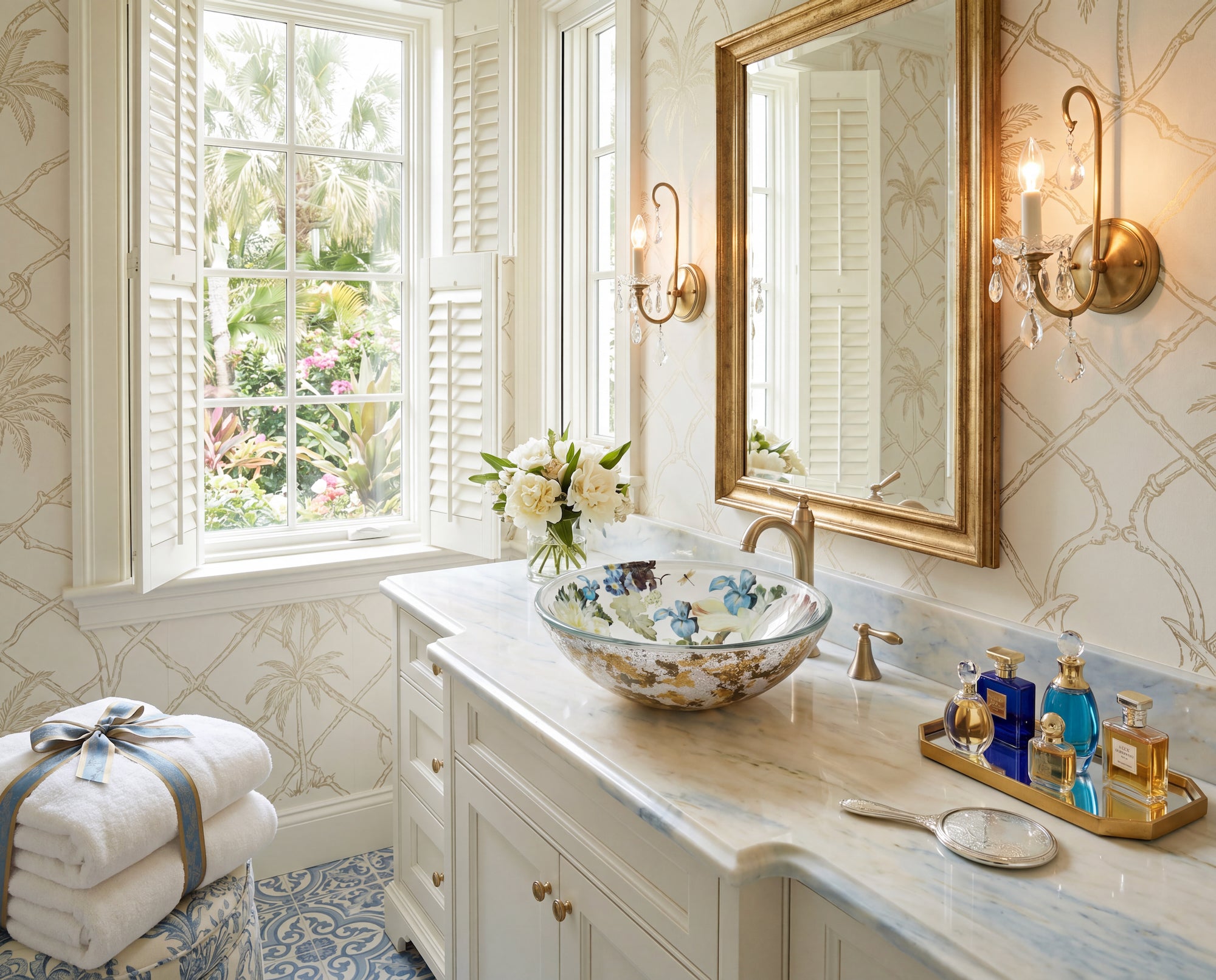 Blue Iris Vessel Counter Sink