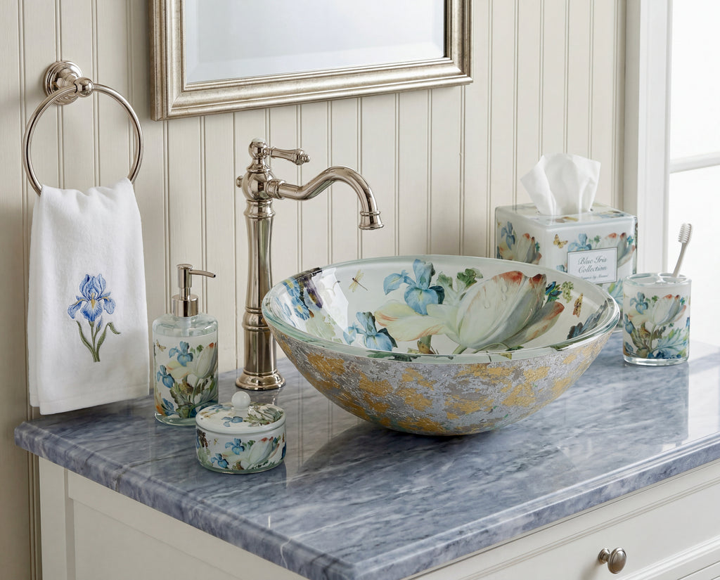 Blue Iris Vessel Counter Sink