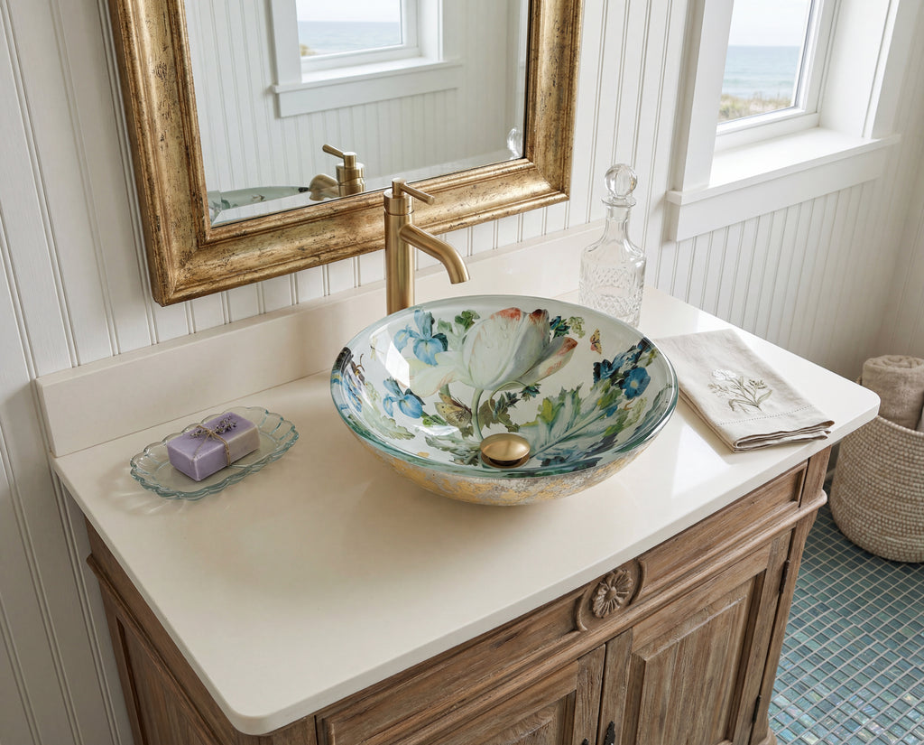 Blue Iris Vessel Counter Sink