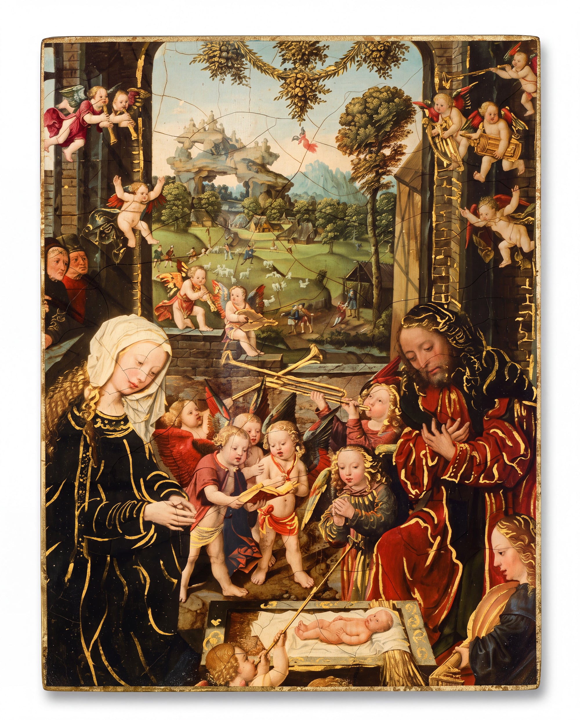 Cathedral Nativity Illuminated Library Table
