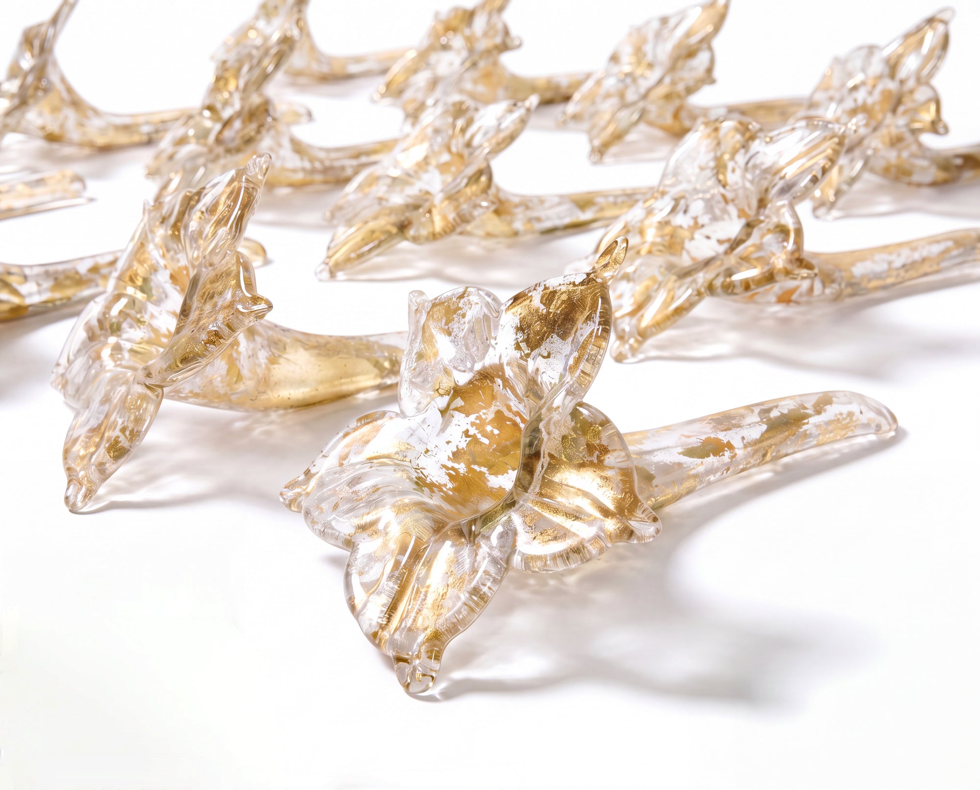 Crystal Floret Place Vessel — 12 Piece Set
