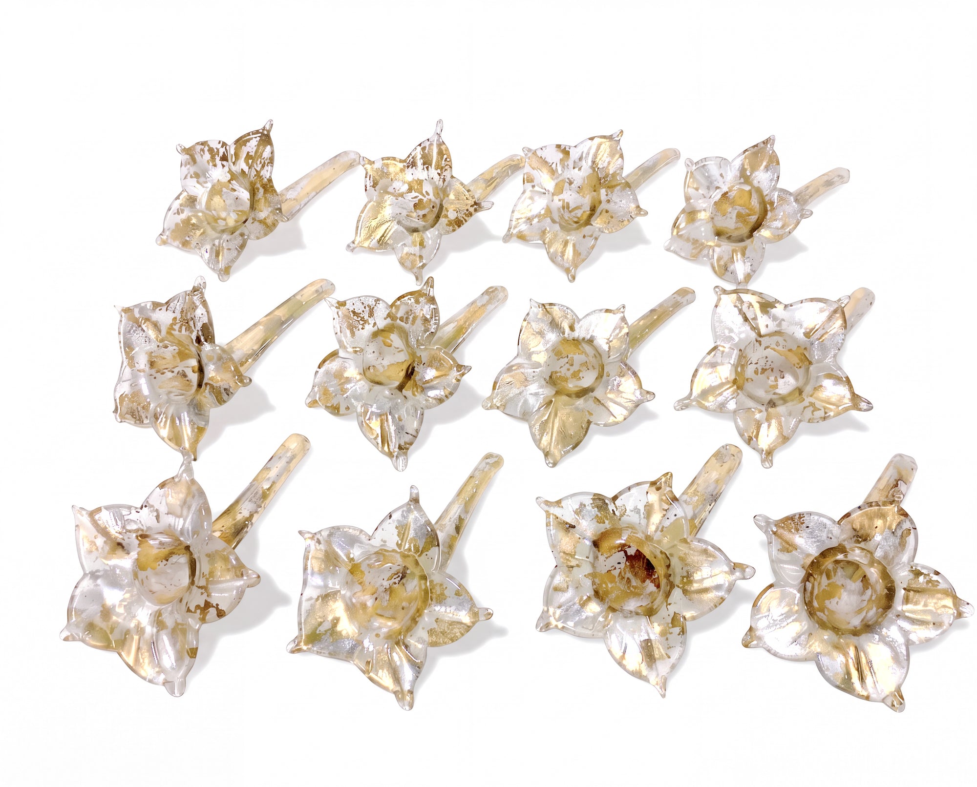 Crystal Floret Place Vessel — 12 Piece Set