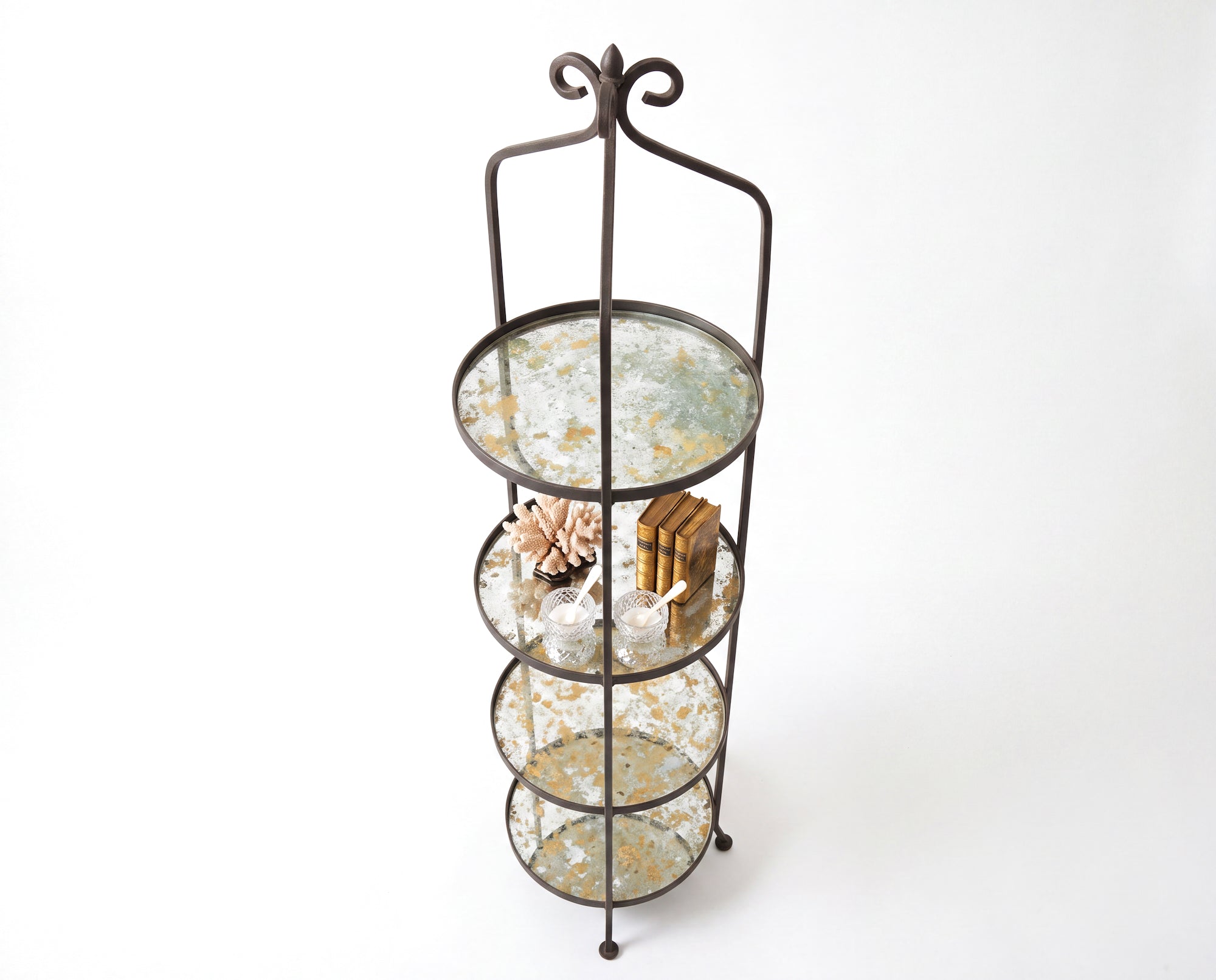 Four-Tier Display Étagère – Tri-Gold™ Gossamer Finish