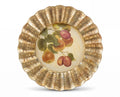 Fruit Orchard 15" Fluted Pear/ Sugar Plum Charger