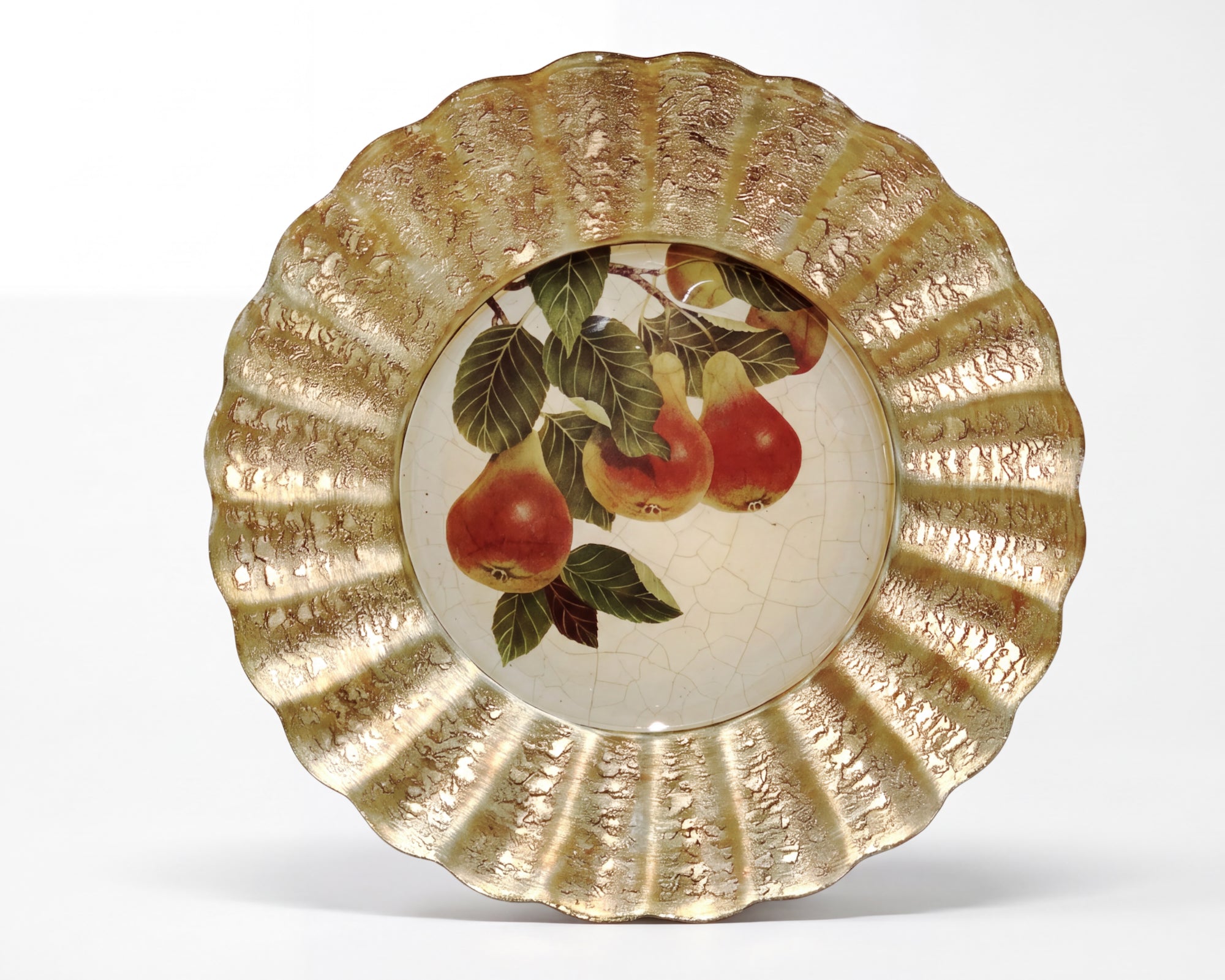 Fruit Orchard 15" Fluted Pear Charger