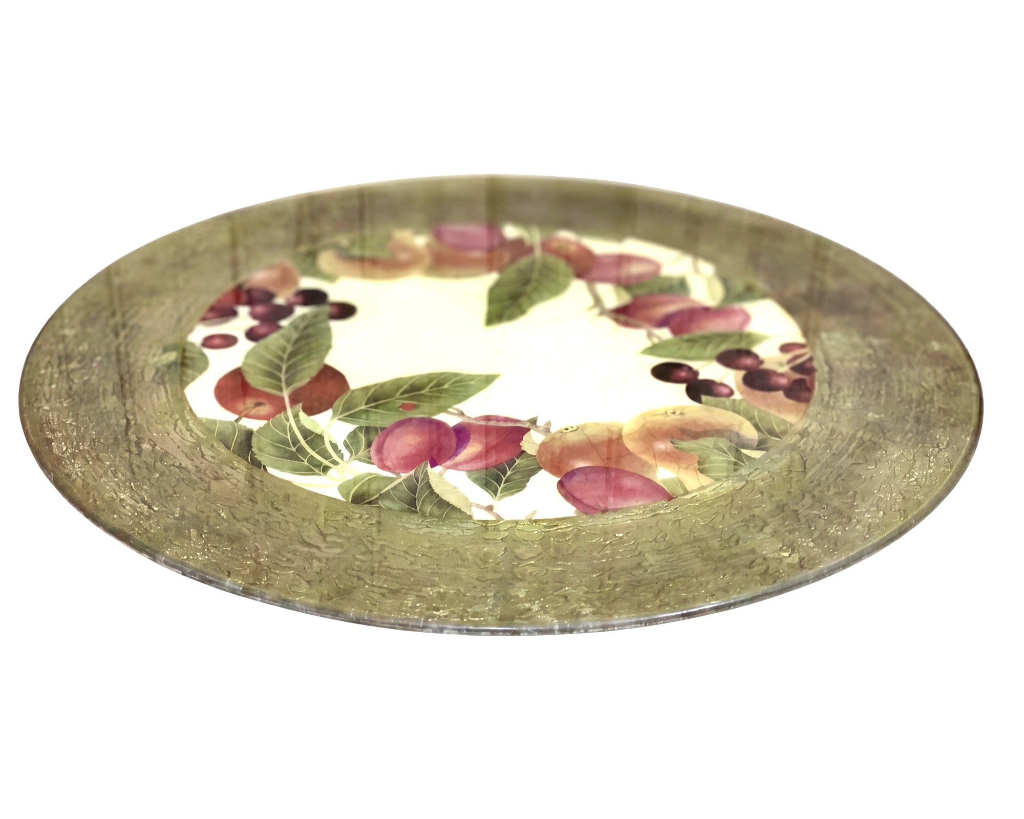 Fruit Orchard Round Glass Display & Presentation Platter