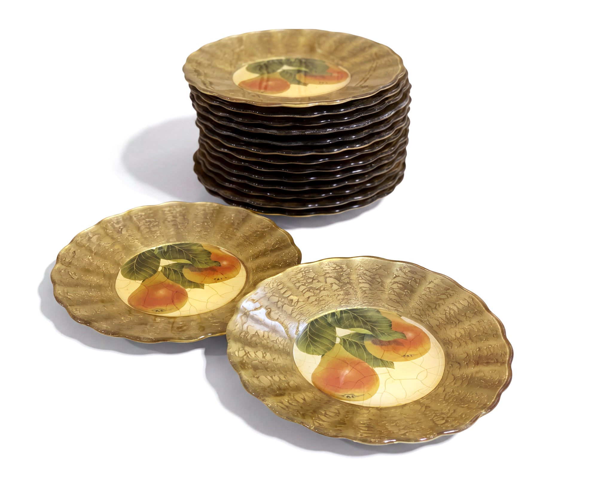 Fruit Orchard 9" Fluted Pear Plate