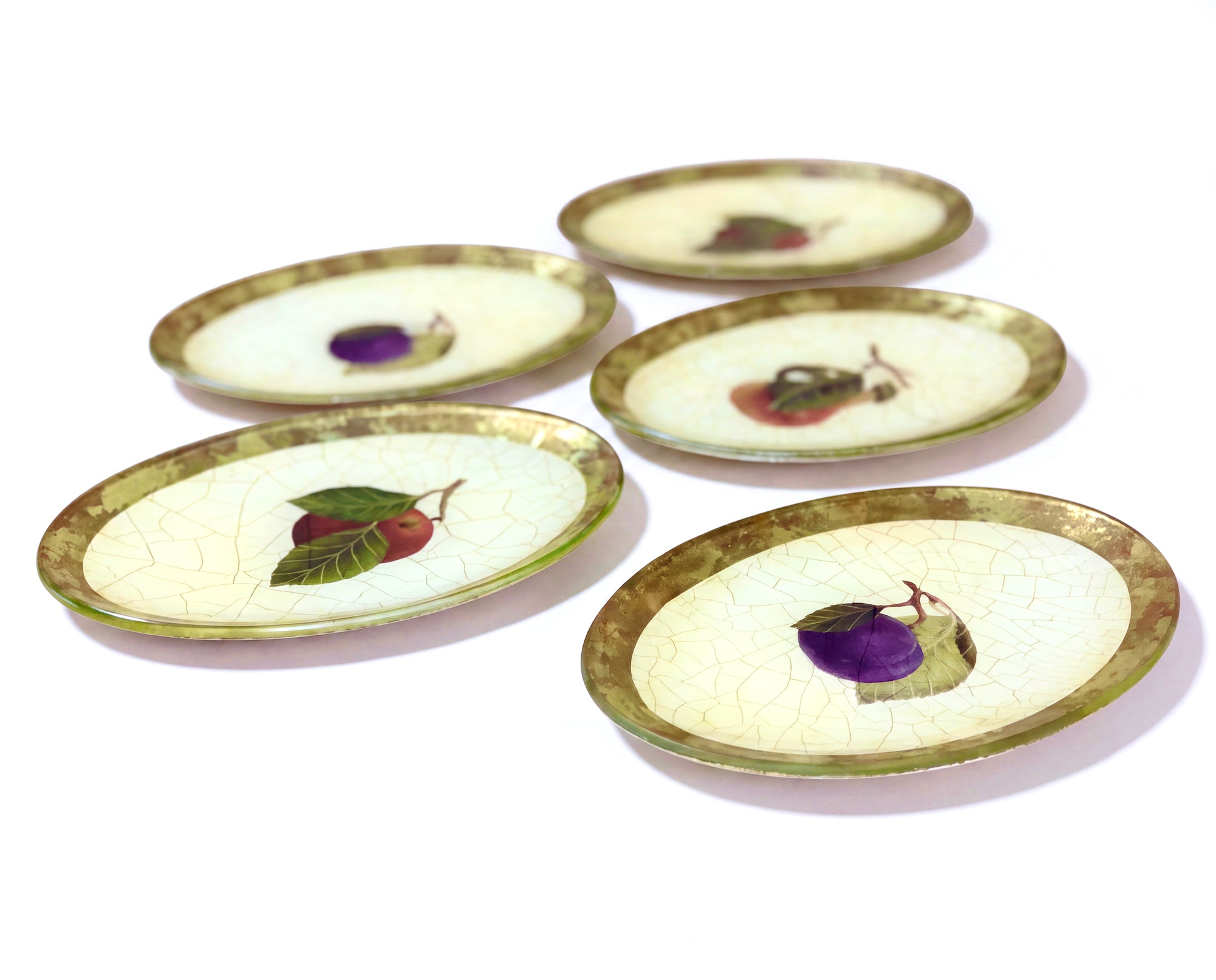 Fruit Orchard 9" Oval Plate Collection — Set of 5