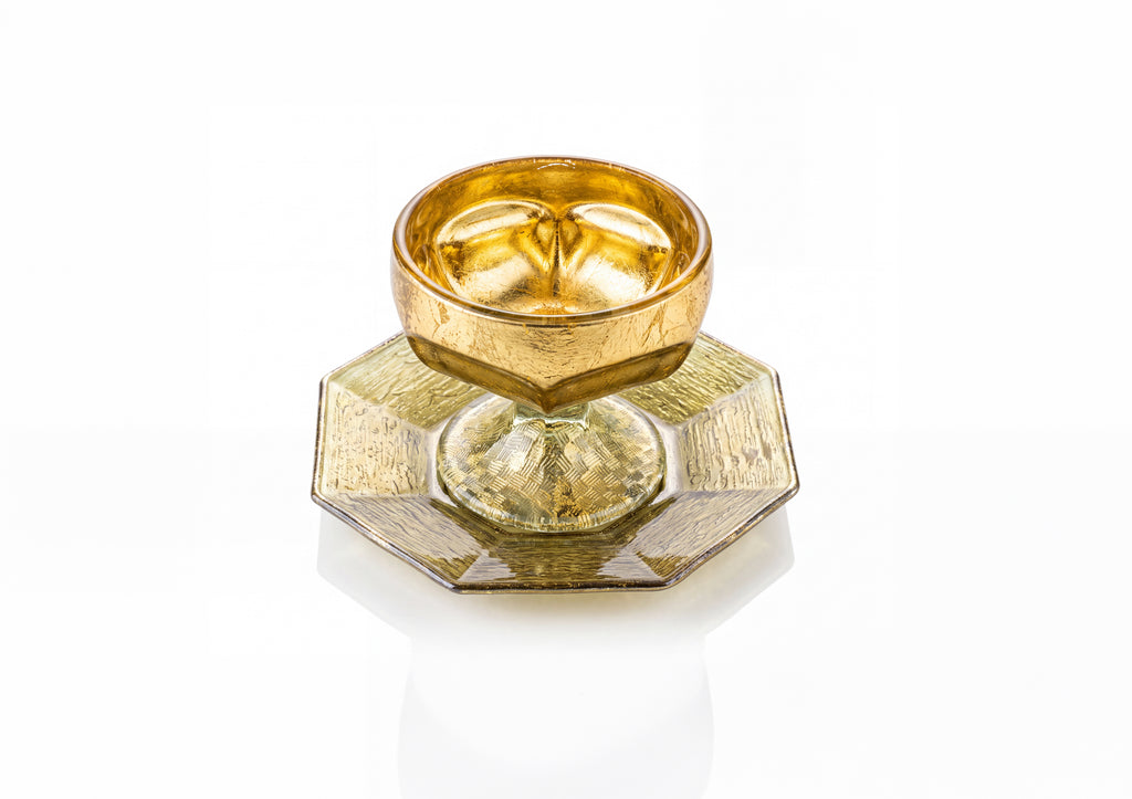 ruit Orchard Golden Pedestal Dessert Cup