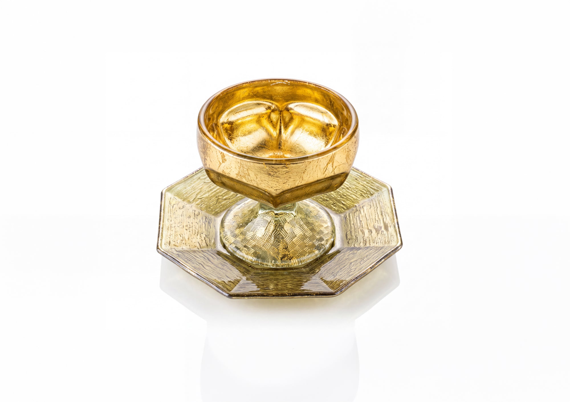 ruit Orchard Golden Pedestal Dessert Cup