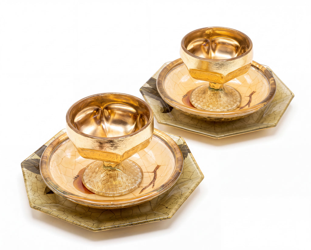ruit Orchard Golden Pedestal Dessert Cup