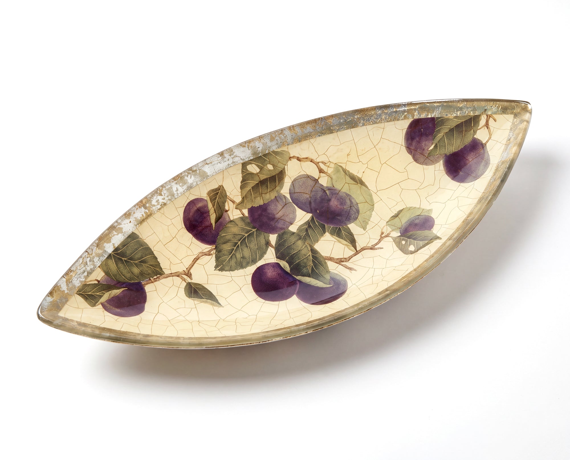 Fruit Orchard 19" Crescent Platter – Purple Plum