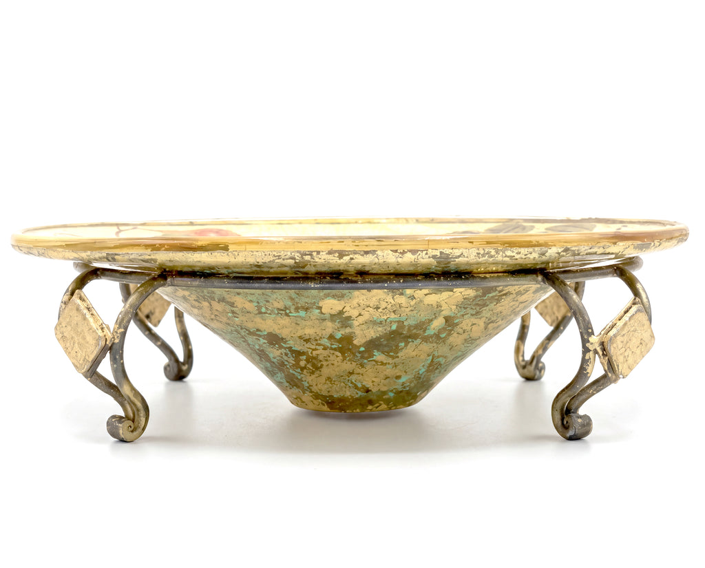 Fruit Orchard 14" × 18" Oval Pear Crystal Bowl