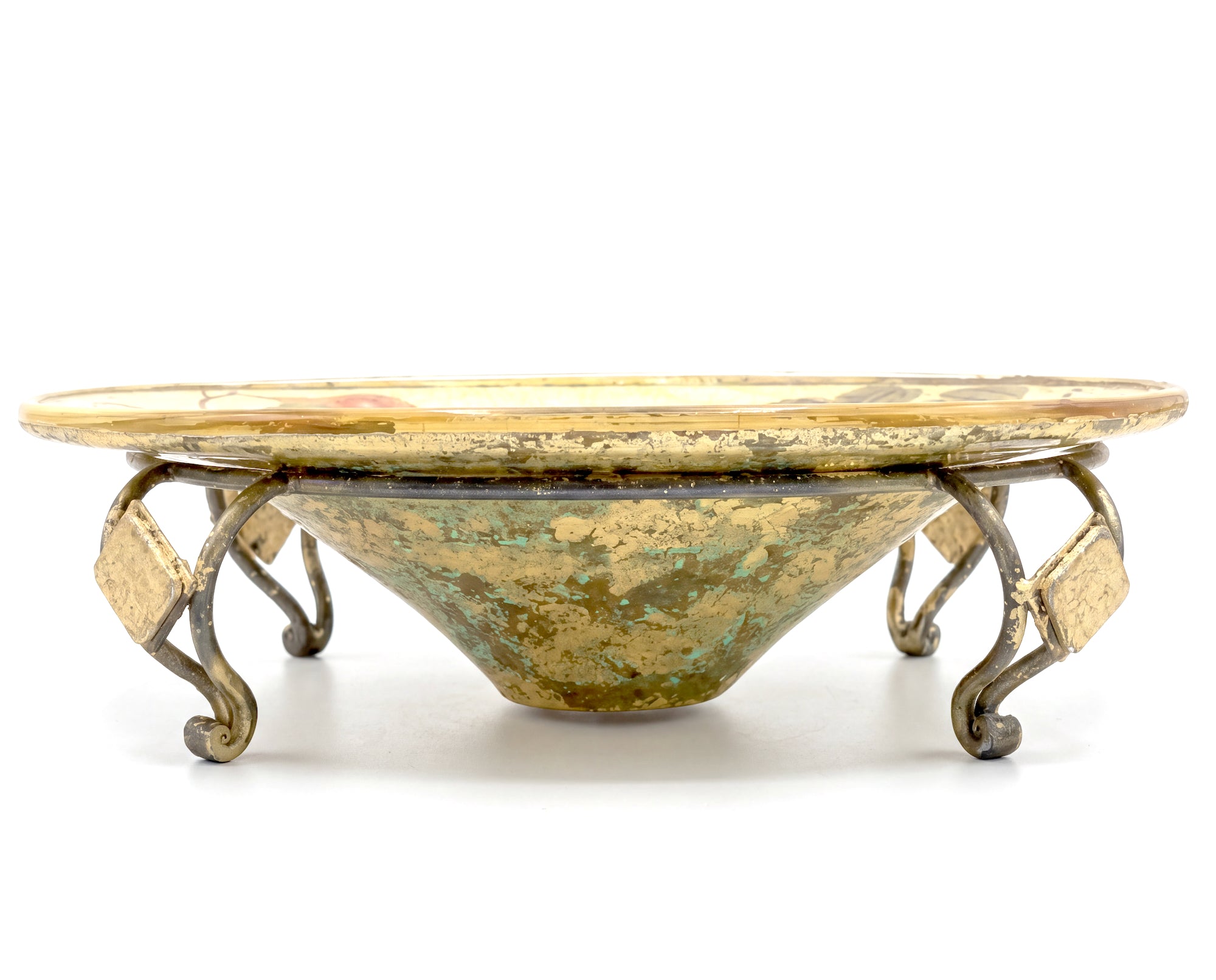 Fruit Orchard 14" × 18" Oval Pear Crystal Bowl