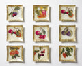 Fruit Orchard Botanical 6" Tasting Plate Collection SET of 9