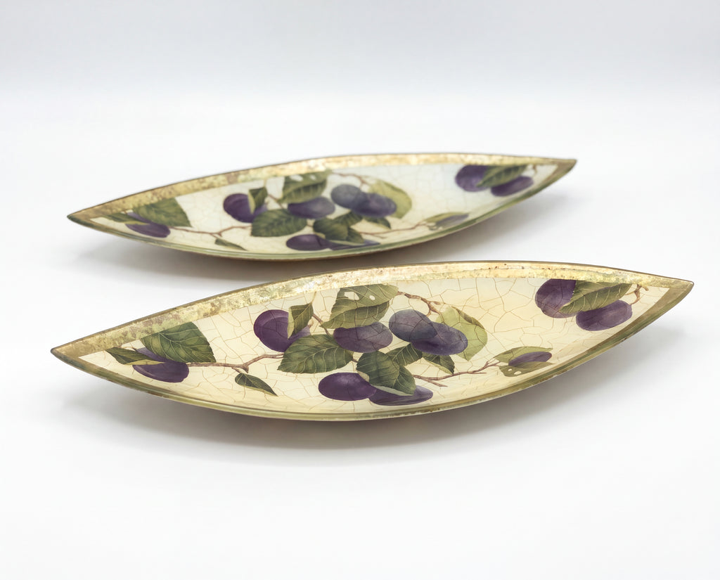 Fruit Orchard 19" Crescent Platter – Purple Plum