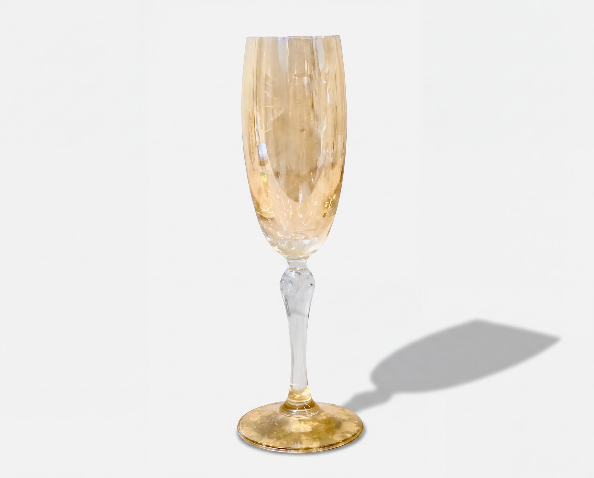 Golden Amber Champagne Flute — Cathedral Gold™