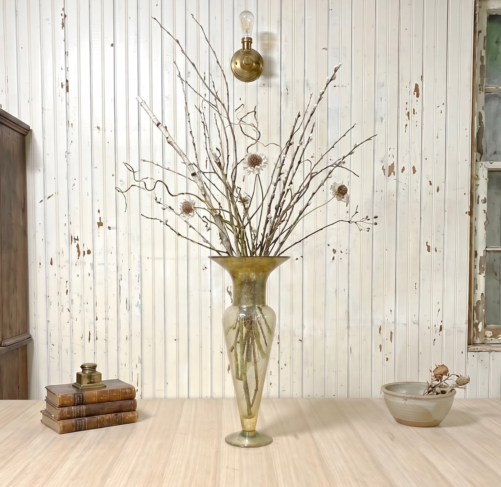 Golden Emporium Vase — Signature Crackle Glass