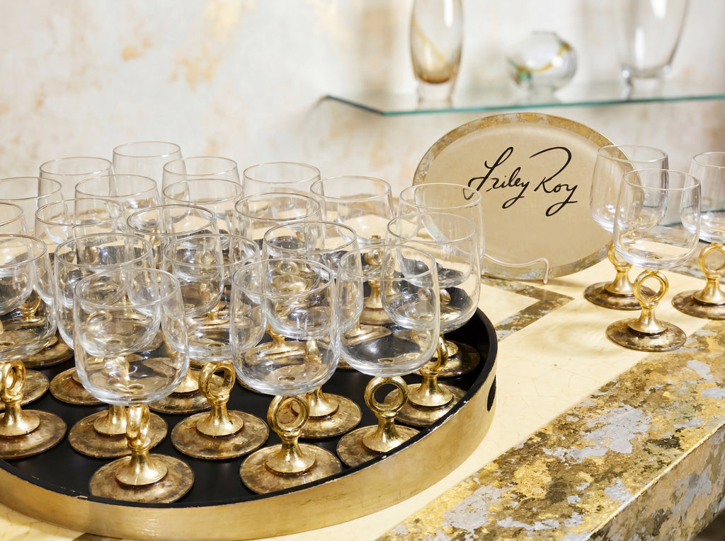 Golden Wine Tasting Glass 'O' Ring Grip
