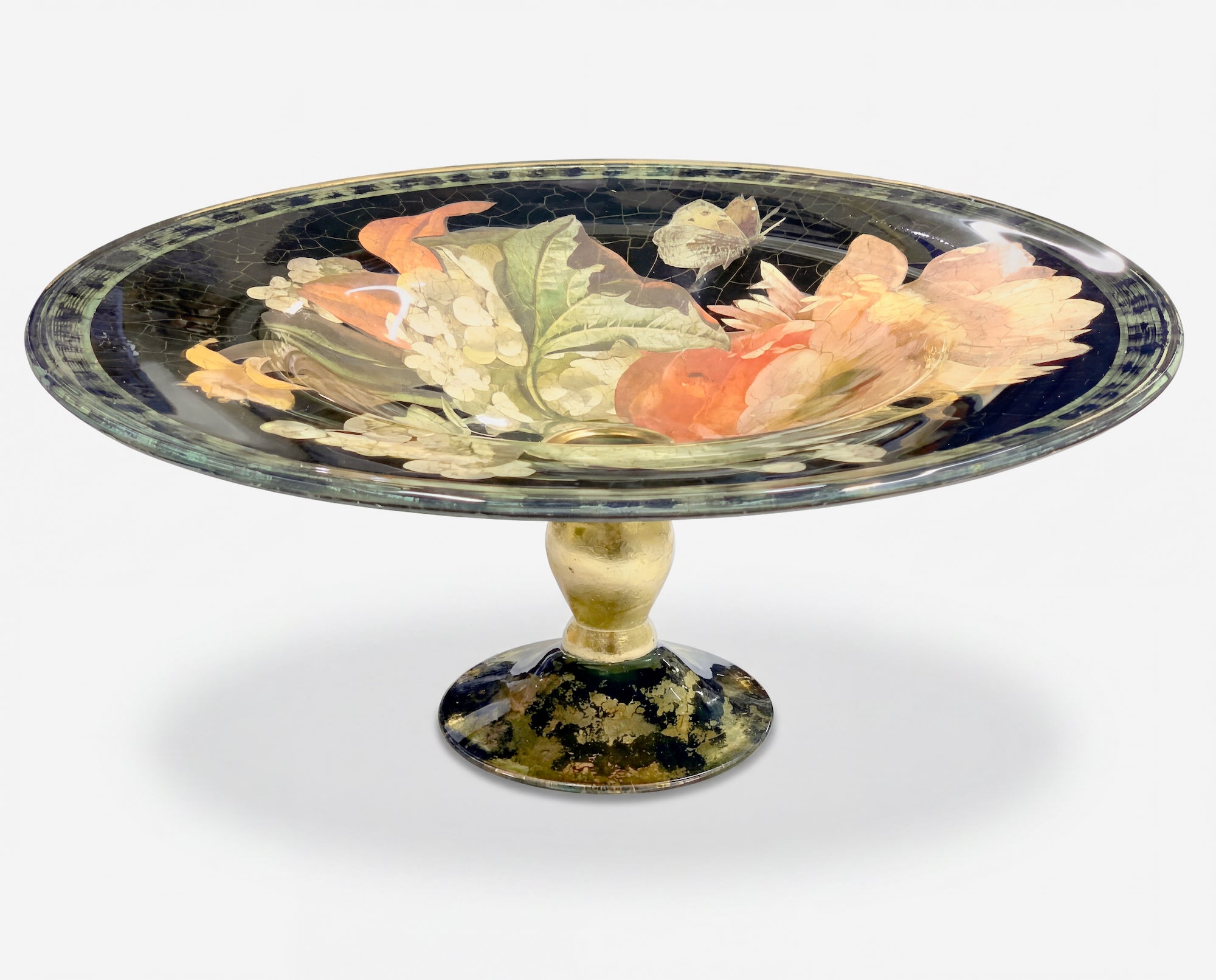 Lepidoptera Signature 16" Footed Capri Bowl
