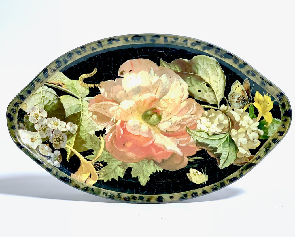 Lepidoptera 21" Signature Handled Oval Serving Platter