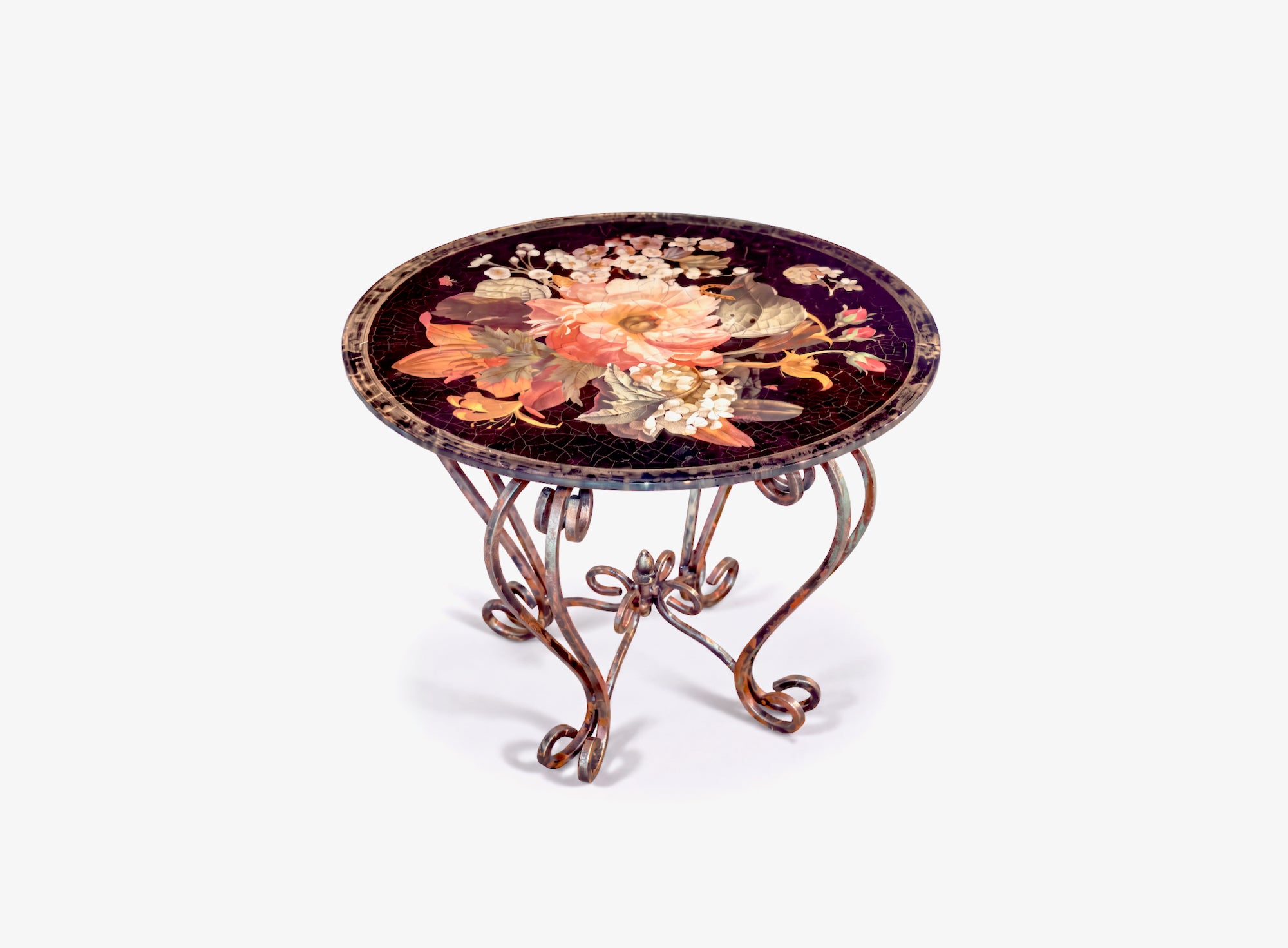 Lepidoptera 22" Round Petite Accent Table