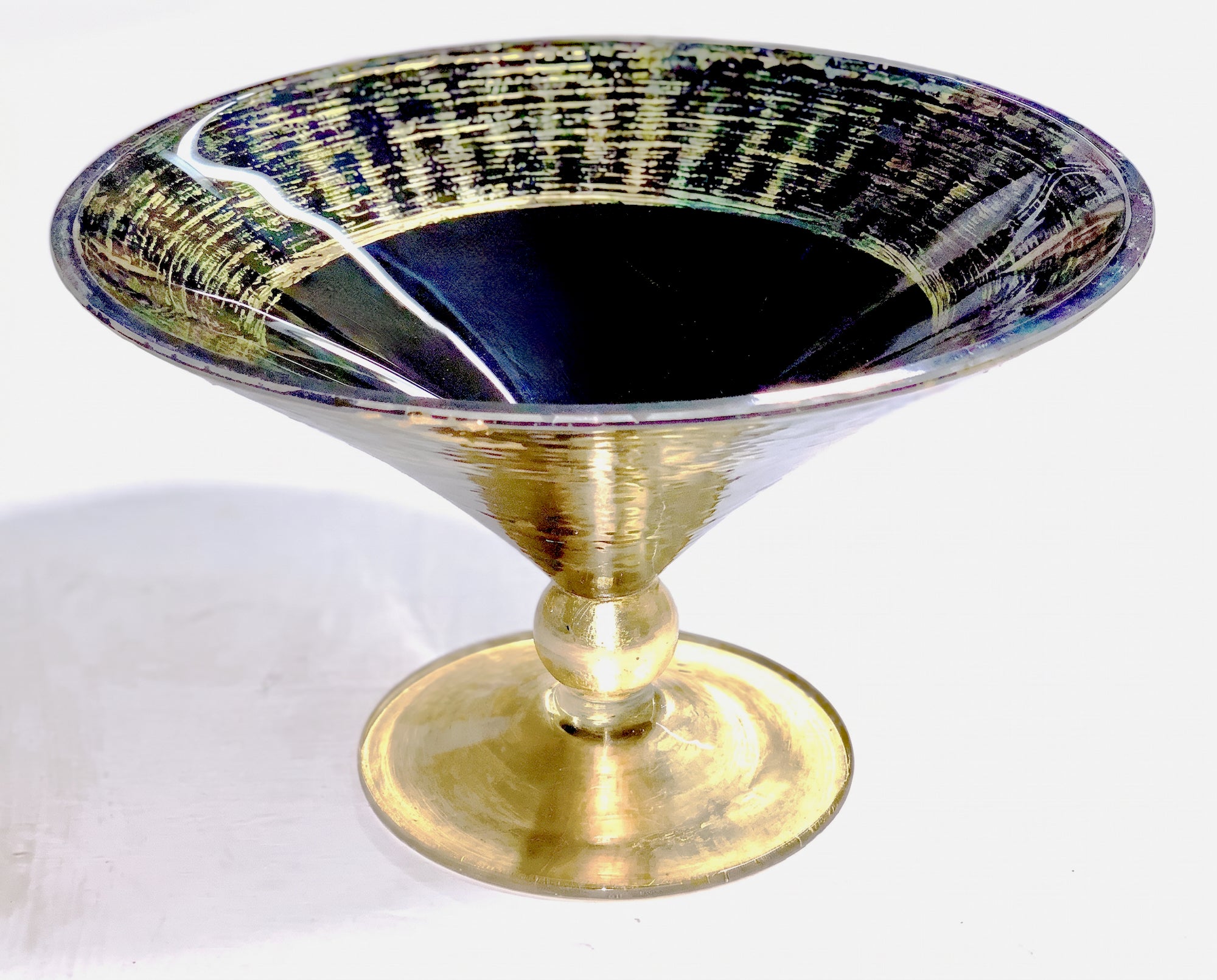 Lepidoptera Leopard Gold™ Footed Martini Bowl