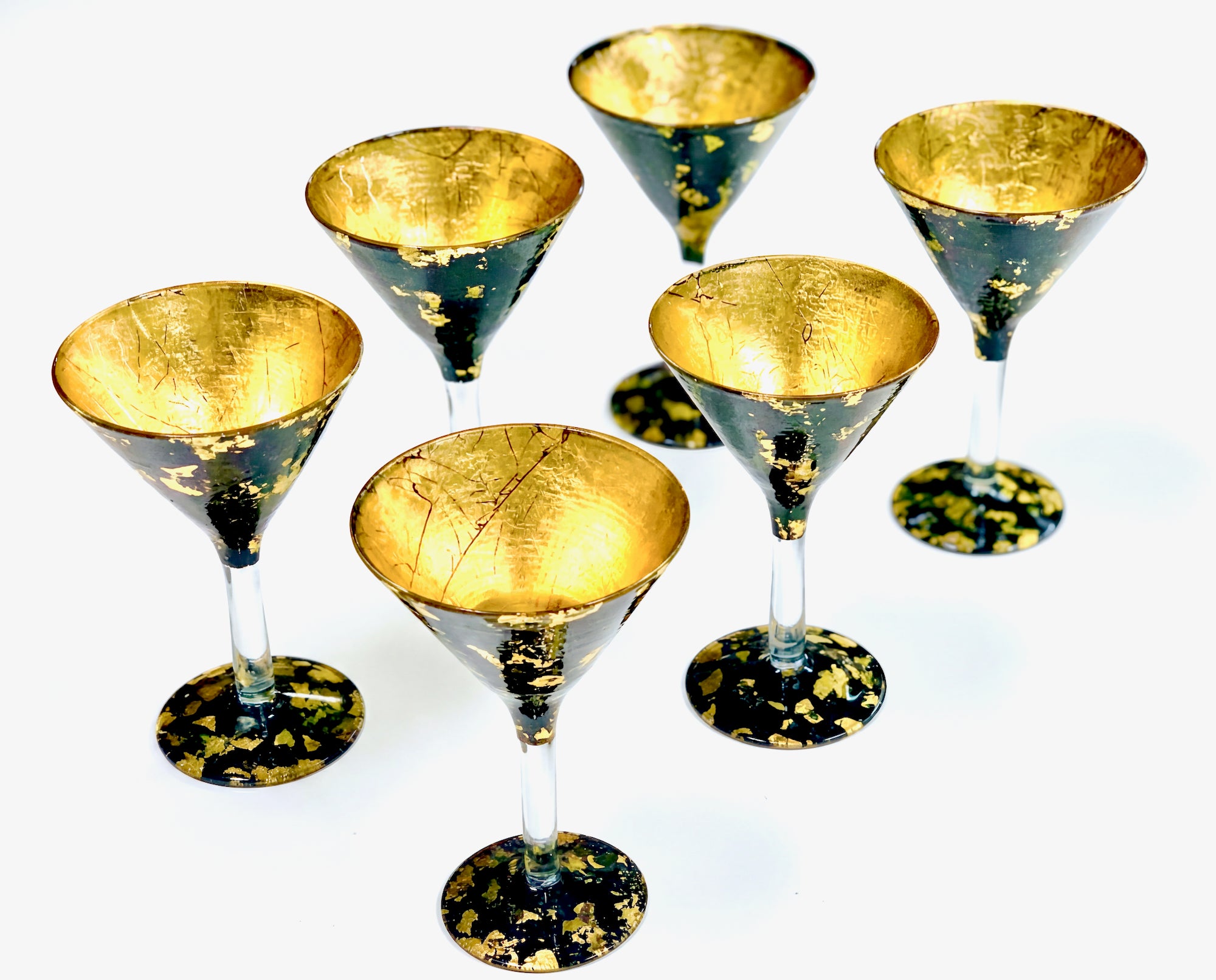 Lepidoptera Leopard Gold™ Mini Martini & Cordial Glasses – Set of Six