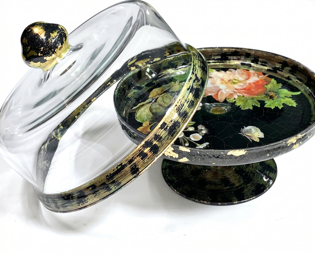 Lepidoptera Signature Dome-Covered Footed Pastry & Cheese Stand
