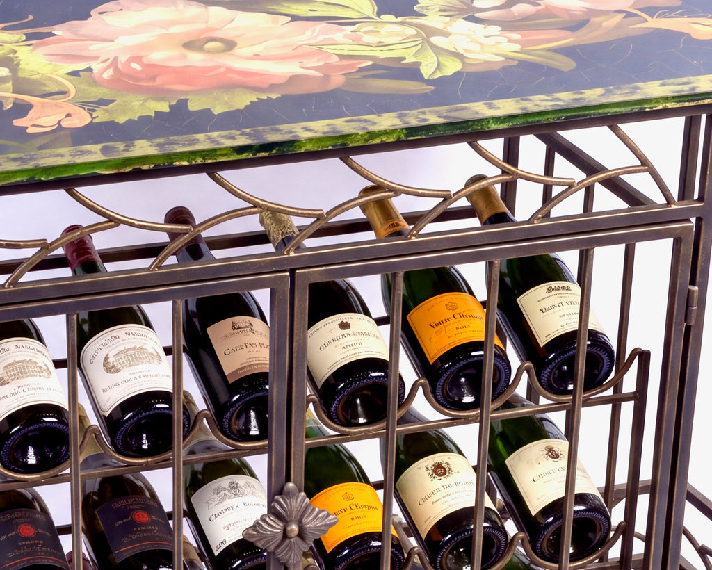 Lepidoptera Wine Tasting Bar with Integrated Bottle & Stemware Storage