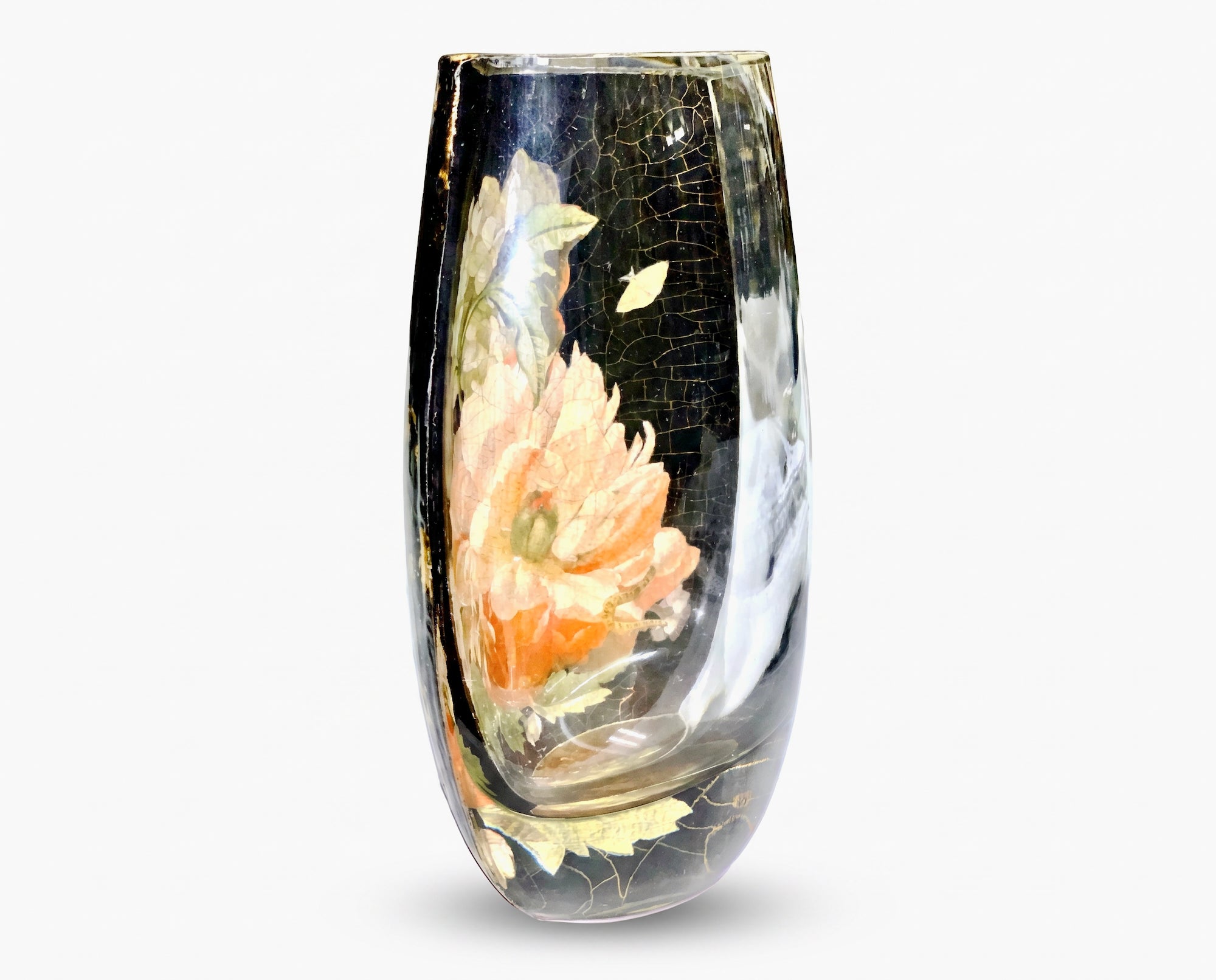 Lepidoptera "Glass Half-Full" Crystal Vase