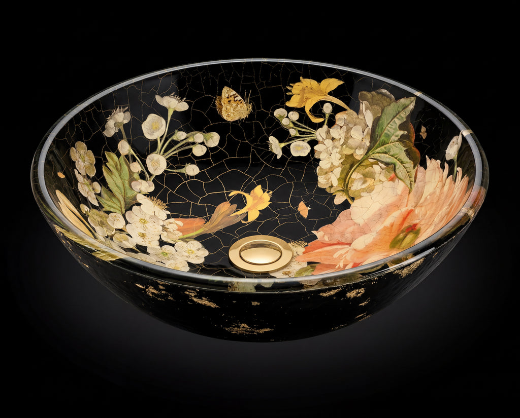Lepidoptera Vessel Bathroom Counter Sink